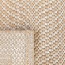 Close-up of Make Waves Rug texture and polypropylene weave