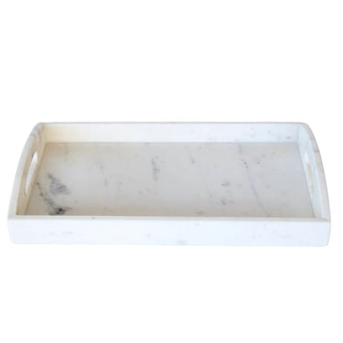 white marble tray