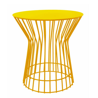 marcel metal side table yellow for living room 