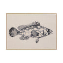 Marine Majesty Wall Art Sea Sand with textured linen canvas and hand-painted finish