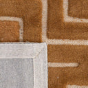Maze Rug in Tawny showcasing plush wool texture and geometric design