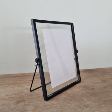 Classic Style Metal Photo Frame, Narrow Border Art Display Stand For  Tabletop Placement