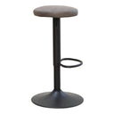 napier adjustable bar counter stool with cushioned seat and black metal frame 