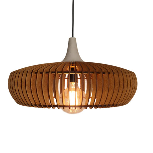 Neo Dome pendant light in natural by Woodka Interiors 