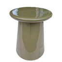 Nova ceramic side table in olive green