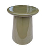 Nova ceramic side table in olive green