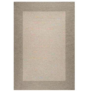 Pridelands Outdoor Rug  bold border and two-toned design in beige