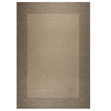 Pridelands Outdoor Rug bold border and two-toned design in brown