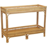 Boho-inspired rattan console table design available online at Woodka Interiors South Africa