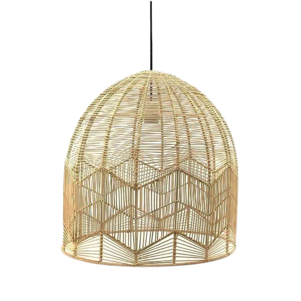 rattan pendant lights by woodka interiors