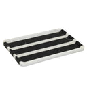 Rectangle marble catchall tray in black and white striped marble