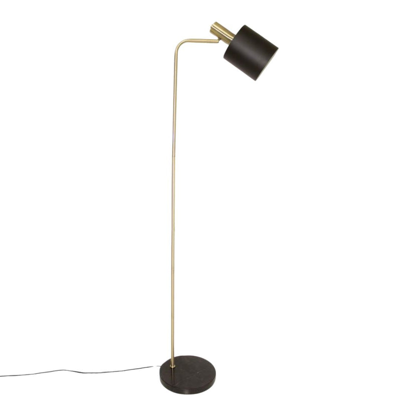 Remi metal floor lamp with marble base