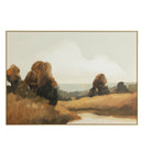 River Runs framed abstract landscape canvas wall art in Honeyray.