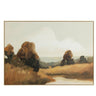 River Runs framed abstract landscape canvas wall art in Honeyray.