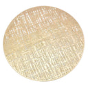 round placemat in gold 