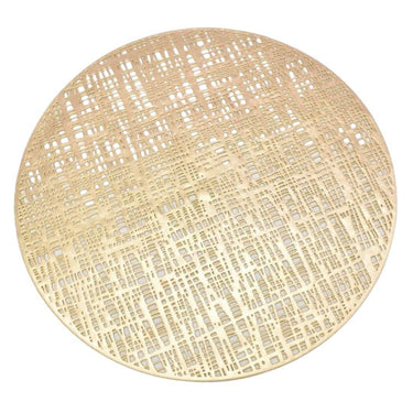 round placemat in gold 