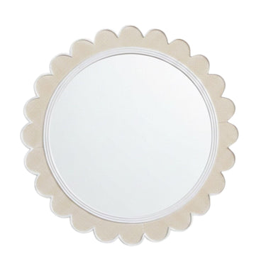 Round Scalloped Wall Mirror