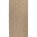 Salsa runner rug in jute natural tones, featuring its concentric rectangular framed border pattern and low-profile synthetic flat-weave design.