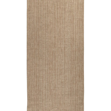 Salsa runner rug in jute natural tones, featuring its concentric rectangular framed border pattern and low-profile synthetic flat-weave design.