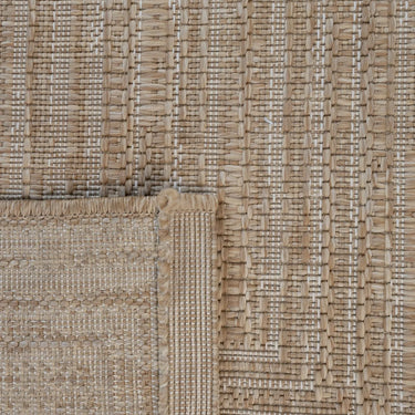Durable polypropylene runner rug in jute-inspired style