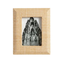 Sana natural raffia photo frame with cross-weave texture.