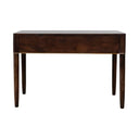 sienna wooden nightstand with a drawer on a white background