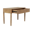 sienna wooden nightstand with a single drawer