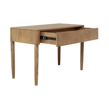 sienna wooden nightstand with a single drawer