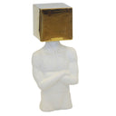 Square Head ceramic statue