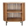 swedish  mango wood slatted nightstand