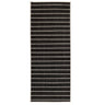 Swimsuit Night Dip black striped runner rug showing the dark side.