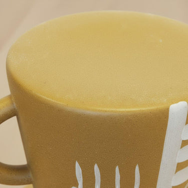 an ceramic stool top view showing matte finish