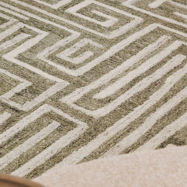 Tangled Rug featuring plush wool and geometric maze pattern