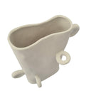 Textured ceramic vase for home decor