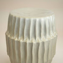 textured side table top section in shifting pearl glaze