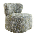 Upholstered swivel occasional chair