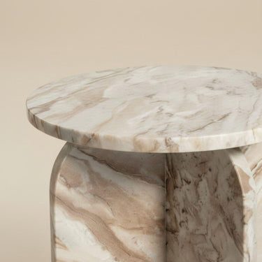 Torento Side Table round marble top