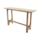  solid wood sofa table and hallway accent piece with a mid-century silhouette.