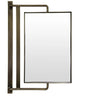 Wall-mounted double-sided swivel mirror in a Antique Brass finish.
