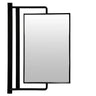Matte Black wall-mounted mirror with a double-sided swivel mirror.