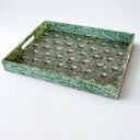 Decorative serving tray displayed