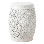 Vilasa Ceramic Stool - White