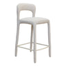 vinci white bar counter stool with a fabric