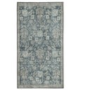 viscount runner rug in faded blue and sage