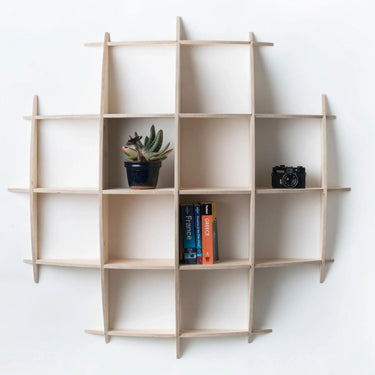 Dome wall shelf with compartments