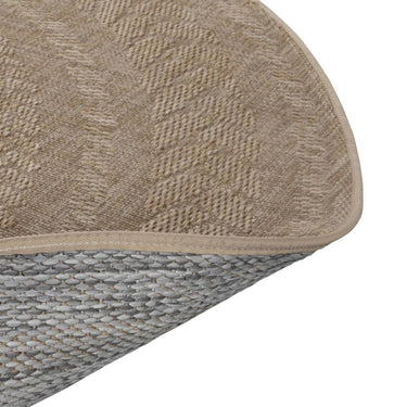 Braided polypropylene round rug in neutral Warm Sand