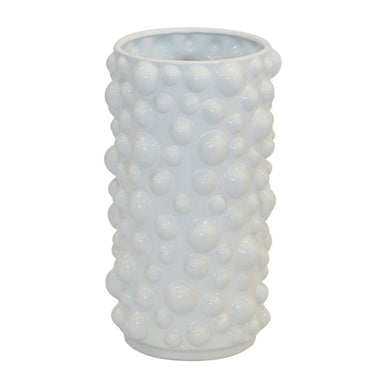 white bubble ceramic vase