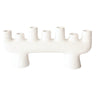 white ceramic 7 candle stick holder by Woodka Interiors