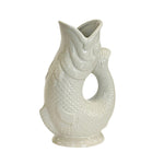 White Koi Fish Jug Vase