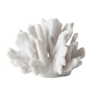 White faux coral decoration with a realistic sculptural silhouette for coastal style home styling.